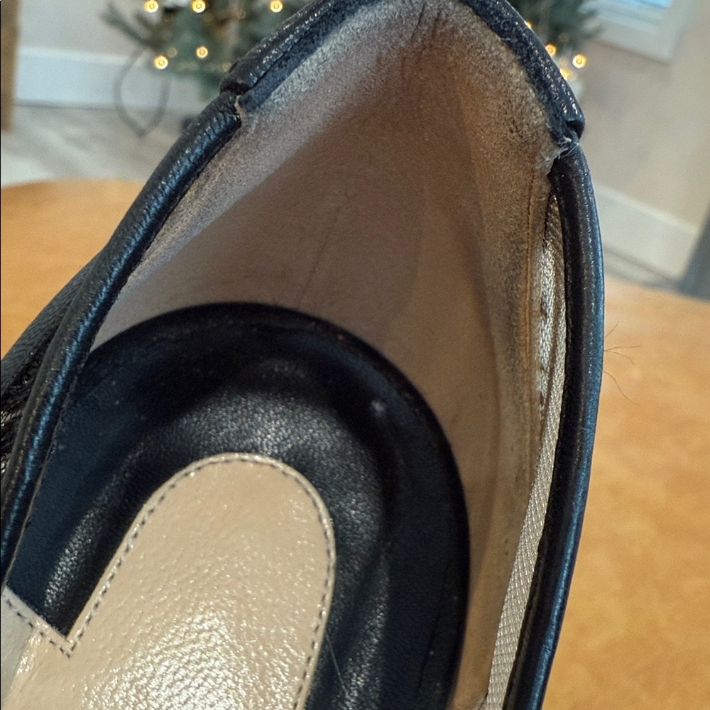 Christian Louboutin Black Lace Peep-Toe Heels - Picture 9 of 11